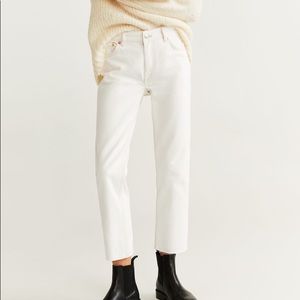 Mango off white straight leg jeans New, size 4